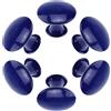 Semetall 6 pomelli rotondi per cassettiera, 3,5 cm, in metallo, maniglie per armadietti, cassetti della cucina, porte, armadi, blu scuro
