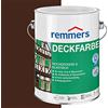 Remmers Vernice coprente marrone noce, 0,75 litri, smalto a base d'acqua per interno ed esterno, pittura protettiva dagli agenti atmosferici per legno, sottofondi minerali e molti altri tipi di supporto