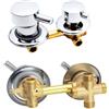HEHUANG 2/3/4/5 vie Miscelatore rubinetti doccia, ottone rubinetti da bagno interasse 9 cm/10 cm/12,5 cm/14,5 cm, miscelatore bagno per cabina o bagno turco (12-12,5 cm, filettato 4 vie)