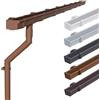 INEFA Set 2x grondaia in plastica NW68 / 68 mm - grondaia a cassetta 2 m marrone - kit grondaia con pluviale PVC-U per casetta da giardino - 2 lati tetto