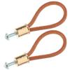 DOITOOL 2 Maniglie Piccole per Cassetti in Corda e Pelle per Armadi e Scarpiere Maniglie per Sportelli di Armadietti Moderne Facili da Installare Set da 2 Pezzi Colore Naturale