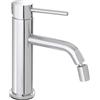 Inbagno Rubinetto bidet in acciaio inox cromato con scarico universale click clack, flessibili e kit di fissaggio, NUEGO