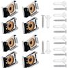 Changyeah 8 pezzi supporto specchio parete, staffe specchi da parete, fissaggio a parete, possono essere utilizzate per fissaggio a specchio, clip per specchio in metallo con molla, staffe di