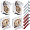 SOTECH 4 set SOTECH clip per specchi senza cornice fino a 6 mm di spessore del materiale | Capacità di carico del portafoto 15 kg | Distanza dalla parete 9 mm | Fissaggio con meccanismo a molla