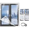 Generico Magnetico Kit Di Pellicola Isolante Per Finestre 55 60 75 80 100 120 155 160 200 300cm Pannello Termoriflettente Per Termosifoni, Pellicola Paraspifferi(Bianca,60x90cm)