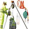 Generic Treppiede di salvataggio Kit treppiede per spazi confinati, treppiede per spazi confinati, con verricello da 1200, 1800 e 2600 libbre e protezione anticaduta da 10 m, sollevamento fognario i