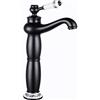 Gyx Rubinetto Bagno Lavabo Nero Monocomando Ottone Rubinetto Bagno, Regolazione A Caldo E Freddo, Per Miscelatore Lavabo E Rubinetti Per Bidet, Valvola In Ceramica, Stile Antico