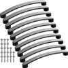 SOTECH Confezione da 10 maniglie per mobili BLACKLINE VI BA 160 mm nero opaco (lunghezza 178 mm, larghezza 19 mm, altezza 25 mm) maniglie per vetrina in alluminio