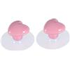 BAZEITFLOW Pomelli per Maniglie Mobili a Forma di Cuore in Ceramica Rosa, Ganci a Ventosa per Ante e Cassetti, Maniglie per Porte Mobili per Casa e Dormitorio, Set