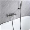 SJQKA Miscelatore Vasca Da Bagno A Cascata Rubinetto Per Vasca Da Incasso A Parete, Doccia A Cascata, Doccia Calda E Fredda, Rubinetto Per Vasca (grigio)