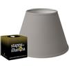Stappa e illumina kit Paralume e Stappa e illumina per trasformare la tua lampada bottiglia con un paralume (Kit con paralume Grigio da 25cm)