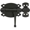 Amig - Chiavistello da Sovrapporre per Porte e Mobili Mod. 484 | Fermaglio di Sicurezza per Chiusura Orizzontale | Materiale Acciaio con Asse in Zamak | 100 mm | Stile Rustico | Include Viteria | Nero