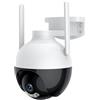 YIWEOG Telecamera PTZ WiFi esterna Telecamera IP WiFi wireless da 4 MP di sicurezza domestica con vista a 360° Visione notturna a colori audio bidirezionale Rilevamento movimento Avviso attività