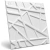 DECCART Pannelli Decorativi Per Pareti 3D - Pannelli Murali - Pannello Decorativo Parete - Polistirolo PSE - 50x50 cm Line, Bianco,5m2