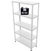 GRIMA SCAFFALE IN METALLO "BIANCO" ETTORE KIT BULLONI 100 X 40 X H187 CM CON 5 PIANI