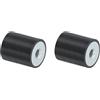 QUARKZMAN 20 x 25mm M6 Filettatura Femmina Supporti in Gomma, Isolatori di Vibrazioni, Sostituiscono Cuscinetti Antivibranti Blocco di Base Piatto e Silenzioso 2Pz