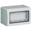 WEB world electronic business Placca Idrobox IP55 4 moduli Bianco compatibile Living International - 12,3 x 8,2 cm