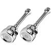 HOLIDYOYO Estensore per Rubinetto da Cucina 2 Pezzi Design Rotante Anti-spruzzo in Abs e Tubo Acciaio Inox per Uso Domestico e Bagno
