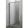 Yellowshop - Porta nicchia libro soffietto pieghevole bagno box doccia cristallo temperato cm 70, 80, 90, 100 (H190) (da cm 76 a 80 (h 190), Trasparente)