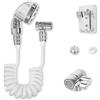 MF artSHOP Doccetta Lavandino Bagno Estraibile Doccino con Tubo Flessibile 1m, Supporto a Parete, Cromata, Universale per Rubinetti, Perfetto per il Lavaggio dei Capelli, Animali, Cucina