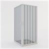 Idralite Box doccia a soffietto in PVC 70x70 cm H 185 mod. Aster con apertura centrale