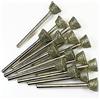 MJIKOO 5 pezzi 60 grana diamante rettifica frese testa macina pietra trapezoidale invertita giada incisione intaglio pelato utensile rotante ago grosso, scala 4 mm, gambo 3 mm