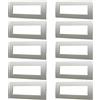 Electron 10 Placche, 7 moduli/posti, Compatibile Con Vimar Arke', argento silver, Placca rettangolari squadrate, Plastica di alta qualità, 100% compatibile con supporti e moduli originali