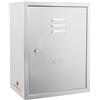 Contatore Italia Cassetta Contatore GAS Acciaio INOX Aperta Posteriormente Completa di Chiave e Quadrello (450x700x250)