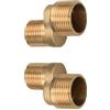 BiaoTeng Eccentrico Rubinetto Doccia Raccordo Eccentrico 1/2 3/4 a parete Ottone 2 Pezzi Accessori Bagno Regolabili Riduttore 3/4 1/2, A