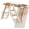 FAKRO Optistep - Scala retrattile per soffitta in legno, dimensioni cornice (P x L x A): 60 x 120 x max 280 cm, sportello coibentato