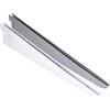 PRIOstahl® Set di 10 supporti per mensola, per barre a parete, 1 fila/2 file, supporti in metallo bianco/argento