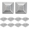 DOITOOL 10 Pezzi Copertura per Pali di Recinzione in Ferro Argento Superficie Liscia e Facile da Installare, Accessori Moderni per Utilizzo Esterno su Colonne di Barriere