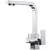 ZPSPZ Rubinetto Cucina 3 Vie per Sistemi Osmosi Cromatura Calda e Fredda Acqua Pura 3 in 1 Rubinetto Ottone Girevole 360° Multifunzione Miscelatore Cucina