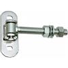 KeyMet Cerniera per porta regolabile, cerniera del cancello, cerniere a battente con piastra di avvitamento zincata (2, M16)