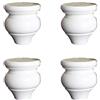 JIAOLUN123 4 Gambe per Mobili in Legno Tipo di Zucca Piedini per Mobili Cabinet Piedi del Divano Tavolo Letto Armadio Guardaroba,Bianco(8cm)