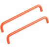 AGINOS Maniglie per Cassetti in Lega di Alluminio Maniglioni per Cucina Arancioni Pomelli per Ante per Mobili Massicci Stile Moderno, 2 Pezzi (Length 138mm)