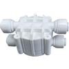 ARMYJY Valvola di spegnimento automatico RO a 4 vie con interruttore da 1/4 per depuratore d'acqua ad osmosi inversa Push to Connect o raccordo filettato