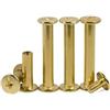 FEEIMOL Viti Chicago per Rilegatura, Placcate Ottone, M5x8mm (40 Pezzi)