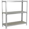 Simon Rack Étagère Rangement à 3 Niveaux en Boix, 200 kg Capacité de Charge et Point de Flexion, 1000x1100x400 mm, Étagère Charge Lourde, Étagère Garage, Galvanisé/Bois - Maderclick