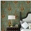 JLWM Carta Da Parati Barocco Americano 3D Sollievo Tnt Tessuto Non Tessuto Pastorale Stile Europeo Lusso Vintage-verde-0.53x10m