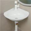 LLXNQ026 Lavandini Angolari da Bagno in plastica,Lavello ad angolo Montaggio a Parete Piccolo con Rubinetto Lavandino a Una Vasca per Camper E Roulotte Senza Foratura Lavello Cucina