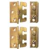 AERREGI SET CERNIERE CP18 CP80 IN OTTONE ALI MEZZA ZANCA CON ASOLA - DIMENSIONI 50x40MM (2, BRONZATO)