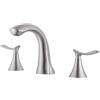FQYEP Rubinetto Bagno Lavabo 3 Fori Spazzolato Rubinetto Lavabo Bagno Acciaio Inossidabile A Doppia Maniglia