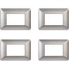 ZOREI 4 Pezzi Placche Compatibile Con Bticino Matix, Placche In Plastica (3 Posti/Moduli,Silver)