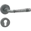 domino Maniglia per porta PZ - Set cilindro profilato, rosetta rotonda per porta della stanza, porta dell'ufficio, della cantina e della porta interna, accessori per porta in nichel Znal