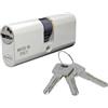 nextradeitalia 1PEZZO CILINDRO A INFILARE OVALE IN ALLUMINIO CON CHIAVE PIATTA 2140 - mm.70 decentrato (30x40) (2140/14L)