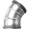 Intelmann Wick Elf alz tubo a gomito DN: 80 100 125 140 150 160 180 200 con guarnizione 45 °/90 °, Acciaio zincato pressato per Wick Elf alz tubo, argento