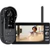 TKMARS Campanello Wireless con Telecamera Esterna Impermeabile, Videocitofono 1080P con Schermo IPS da 4,3'', Citofono Audio Video Bidirezionale Senza WiFi o App, Visione Notturna a 170°, Citofono per Casa