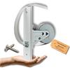 Generisch Avvolgitore per tapparelle a incasso, con copertura, colore bianco, prodotto in Germania da Hub-Ffenster] - Avvolgitore per cinghia per tapparelle, 23 mm [senza cinghia] (distanza tra i fori 135 mm)
