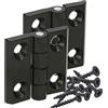KOTARBAU® Set di 2 cerniere arrotolate, 50 x 50 mm, nero, angolo di apertura 270°